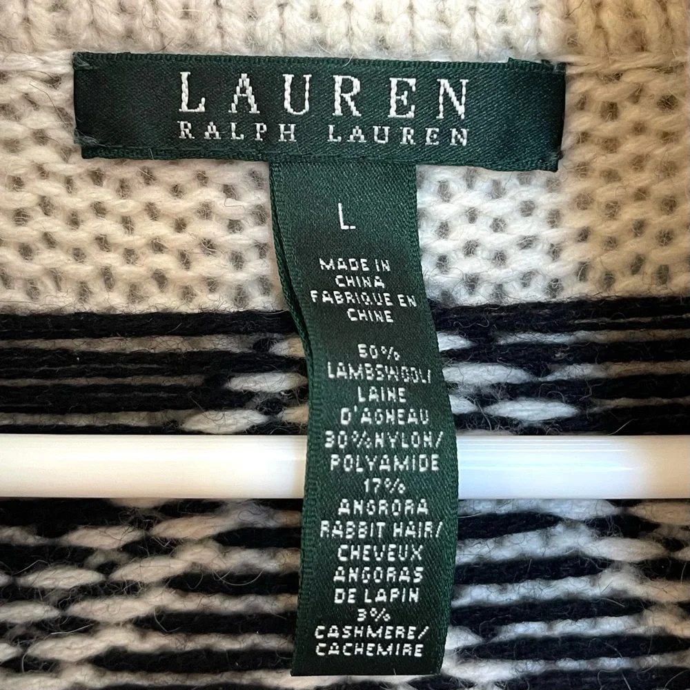 Lauren Ralph Lauren Women’s Lambswool Cashmere & Rabbit Hair Long Knit C… - Picture 3 of 7